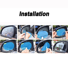 2pcs HD PET Nano Anti-Fog Anti-Glare Car Rear View Mirror Protective Film Set