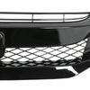 Full Glossy Black ABS Front Bumper Mesh Grille For 19-20 Honda Civic T-R Style