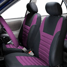 3 Row 8 Seaters Seat Covers For SUV Van 3D Mesh Purple Black Full Set