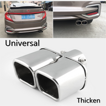 2.5" Car Stainless Steel Chorme Straight Exhaust Dual Pipe Tip Muffler Covers