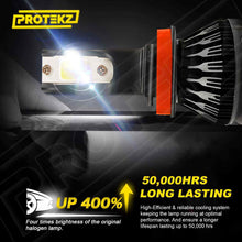 Protekz LED Fog Light Kit 2 Bulbs CREE H8 White for 2017 - 2019 Nissan Rogue