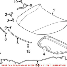 Genuine OEM Hood Release Cable for Toyota 5363002380