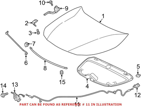 Genuine OEM Hood Release Cable for Toyota 5363002380