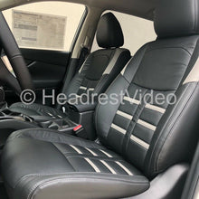 NEW 2014-2020 Nissan Rogue Roadwire Black and Gray Custom Leather Seat Covers