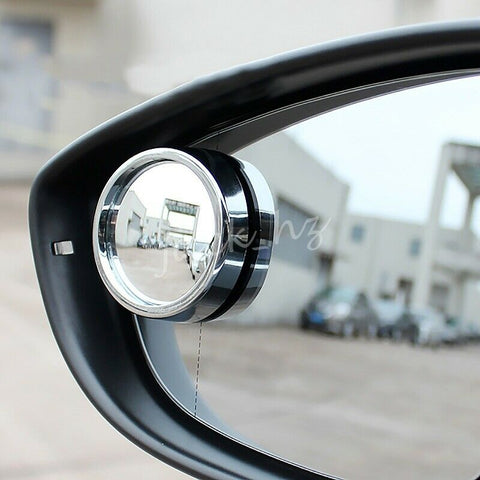 Chrome Round Vehicle Side Rearview Back Up Blind Spot Mirror 45mm (Set Of 2)