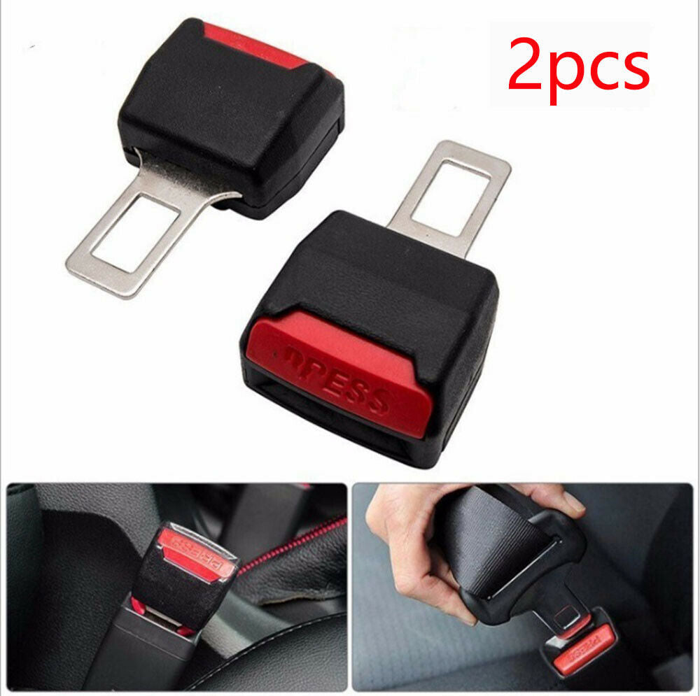 2x Car Safety Seat Belt Buckle Alarm Eliminator Extension Clip Fault Canceller