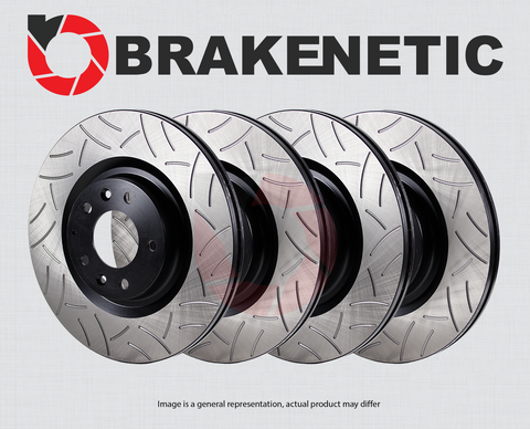 [FRONT+REAR] BRAKENETIC PREMIUM GT SLOTTED Brake Disc Rotors BPRS101463