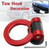 Car Red Ring Track Racing Tow Hook Look Decoration ABS Plastic Universal