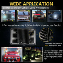4Pcs 4x6" LED Headlight Sealed Hi/Lo Beam Fog Light For Freightliner FLD120 112