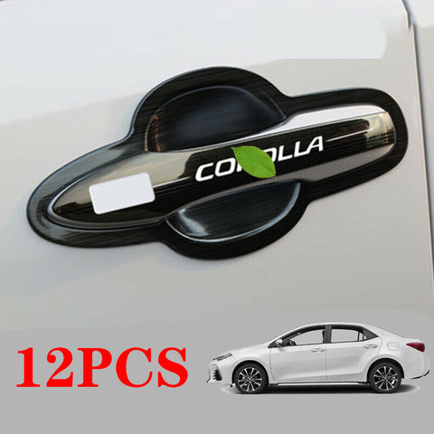 For Toyota Corolla 19-20 black titanium exterior outside door handle cover trim
