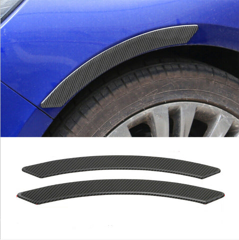 2Pcs Carbon Fiber Car SUV Side Fender Panel Protector Sticker Scratch Decoration