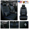 Universal Auto Car Seat Cover Protector PU Leather Cushion Set Front Rear Pillow