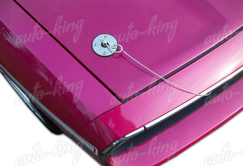 RACING APPEARANCE STAINLESS STEEL MOUNT HOOD PIN PLATE BONNET LOCK KIT UNIVERSAL