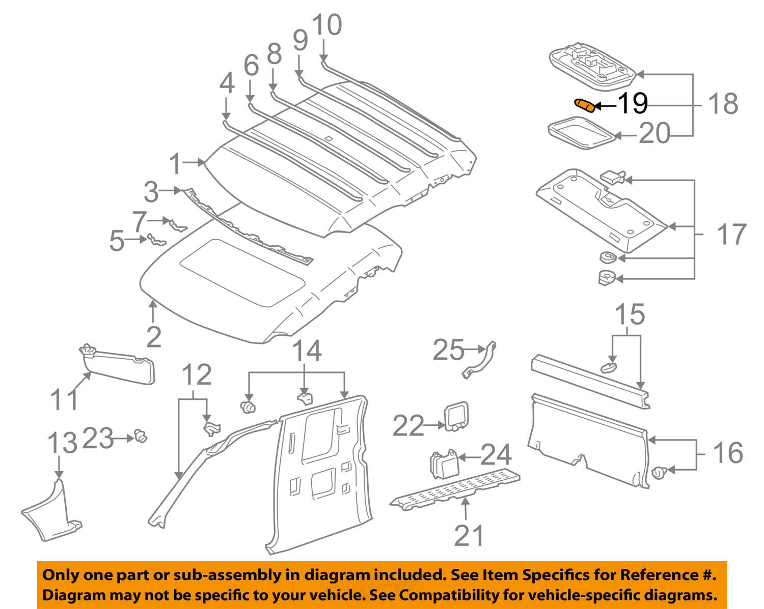 TOYOTA OEM Interior-Roof-Dome Lamp Bulb 9098114011