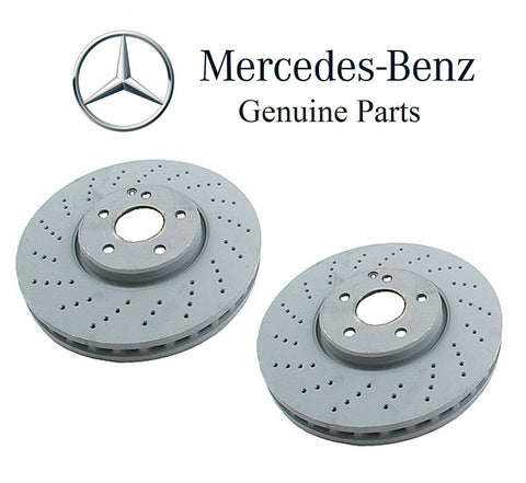 For Mercedes W220 E350 S430 E550 Set of 2 Front Brake Disc Rotors Genuine