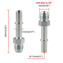 Male 3/8 Fuel Rail Hose to 6AN Adapter +5/16'' 3/8" Female Quick Connect to 6AN