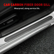 Car Stickers Carbon Fiber Door Sill Protector Scuff Plate Trim Accessories