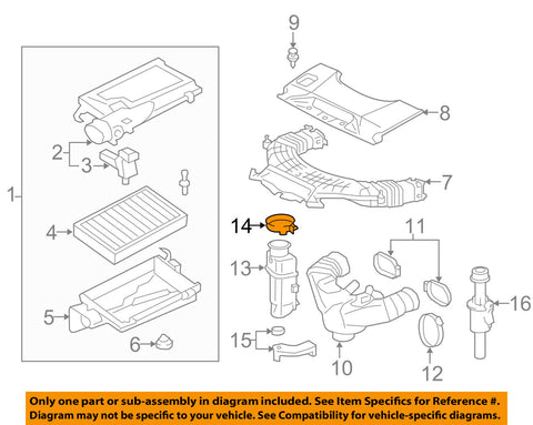 TOYOTA OEM Air Cleaner Intake-Hose Duct Tube Clamp 9611110750