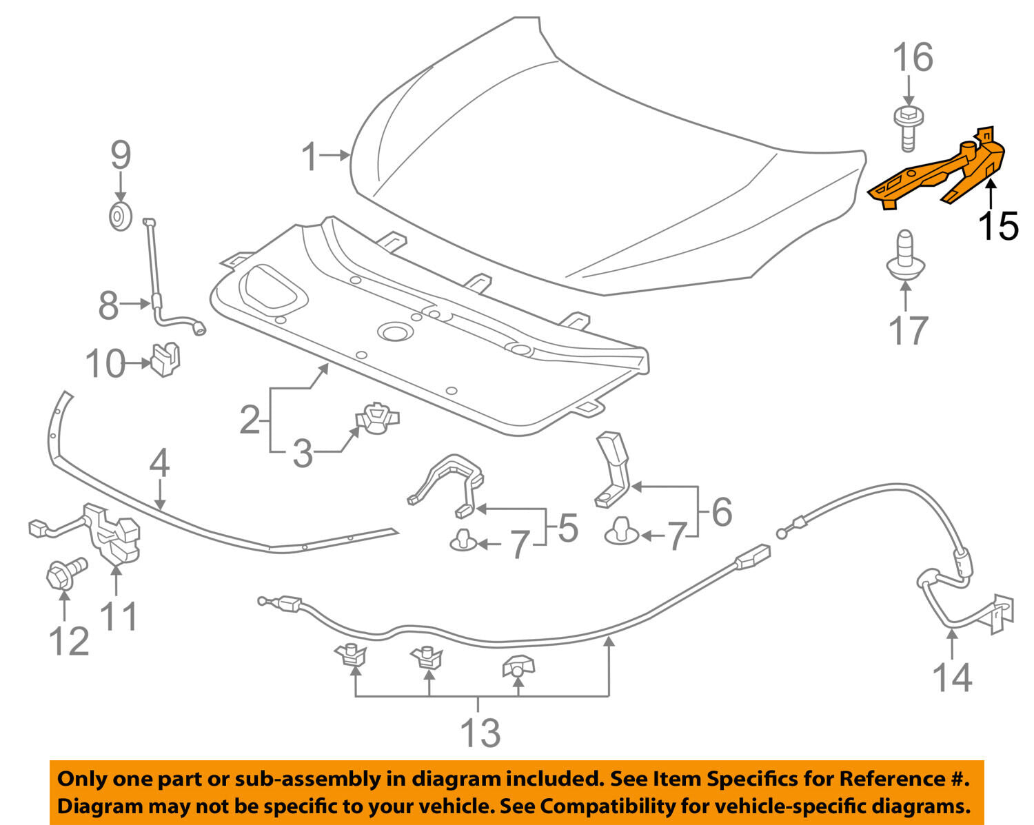 HONDA OEM 16-17 Civic Hood-Hinge Right 60120TBAA00ZZ