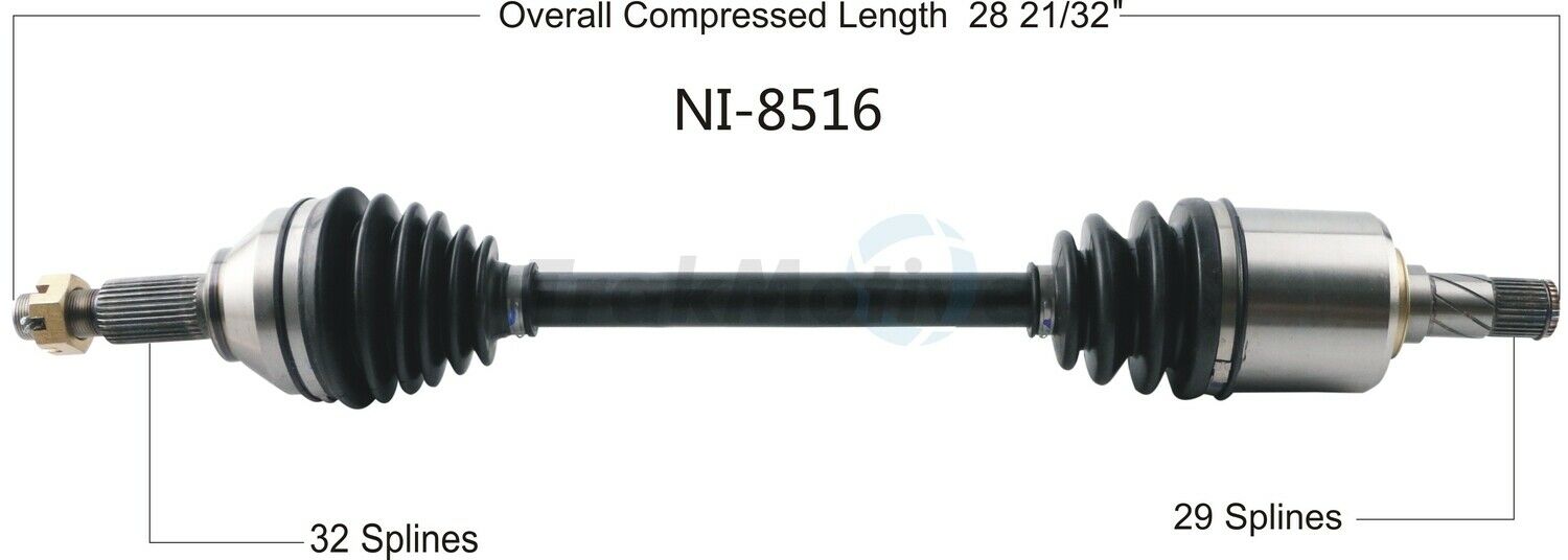 CV Axle Shaft Front Left SurTrack NI-8516 fits 15-17 Nissan Quest