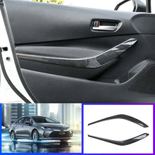 For Toyota Corolla 2019 2020 ABS Carbon fiber car Inside door armrest trim 2pcs