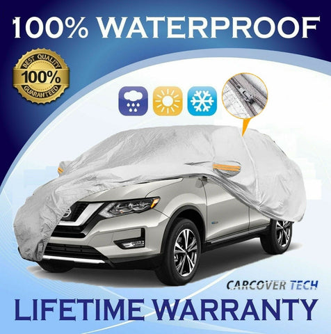 100% Weatherproof Full SUV Cover with Door Zipper For Nissan Rouge [2000-2020]