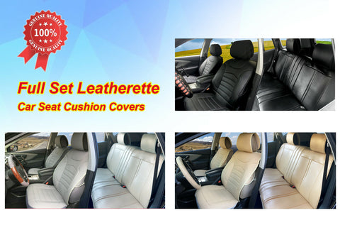 Full Sets Leather like Car Seat Cushion Cover Protectos for Car Sedan SUV#3829