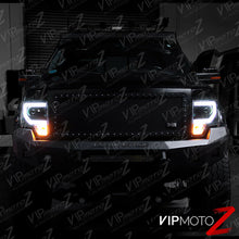 2009-2014 Ford F150 "CYCLOP OPTIC" LED Tube Matte Black Headlights <Raptor SVT>