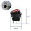 2x 12V 20A Water-proof Round Red On/Off Rocker Switch Car Auto Boat Marine SPST