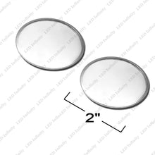 2pcs Universal 2" Round HD Glass Frameless Blind Spot Rear View Convex Mirrors