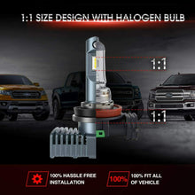 Pair Torchbeam H11 H8 H9 Led Headlight Bulbs T3 Series Hi/Lo Beam Foglight 6000K