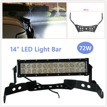 72W 14" LED Light Bar w/ Handlebar Mounting Bracket For ATV UTV Dirt Bike Trucks