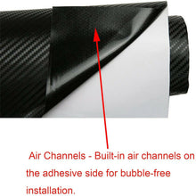 7D Glossy Carbon Fiber Vinyl Film Car Interior Wrap Stickers Auto Bubble-Free