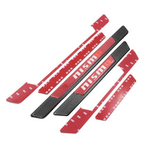 4PCS Carbon Fiber Car Door Scuff Sill Cover Panel Step Protector For Nismo