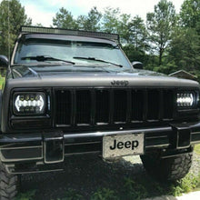 7x6 5X7 120W LED Headlight Halo DRL For 86-95 Jeep Wrangler YJ Cherokee XJ Chevy