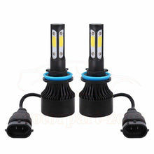 2x 4-Side H11 H9 H8 LED Headlight Bulb Kit Low Beam Fog Light 60W 6000K 7600LM