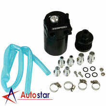 Aluminum Black Oil Catch Reservoir Breather Can Tank Filter Kit Cylinder Engine