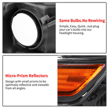 for 2004-2005 Acura TSX Black Projector Headlights Headlamps Assembly Left+Right