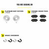 Fit 2015-2017 Mercedes-Benz CLS400 Rear Drilled Brake Rotors+Ceramic Brake Pads