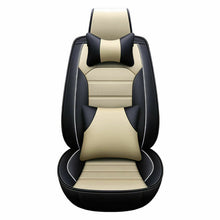 Fly5D Car Seat Covers PU Leather 5 Sit Protector Front+Rear Interior Cushion Set