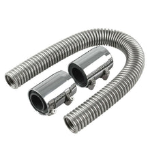 24In Universal Stainless Steel Radiator Flexible Coolant Water Hose Kit With Cap