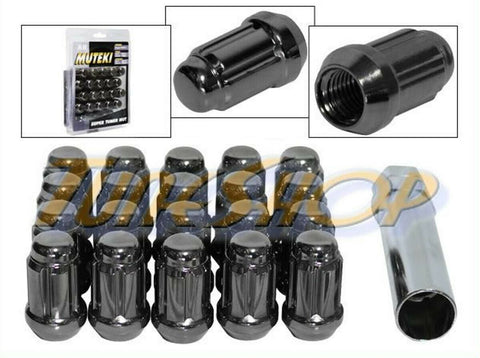 MUTEKI CLOSE END SPLINE TUNER LOCK LUG NUTS 12X1.25 1.25 ACORN WHEEL RIM TI N