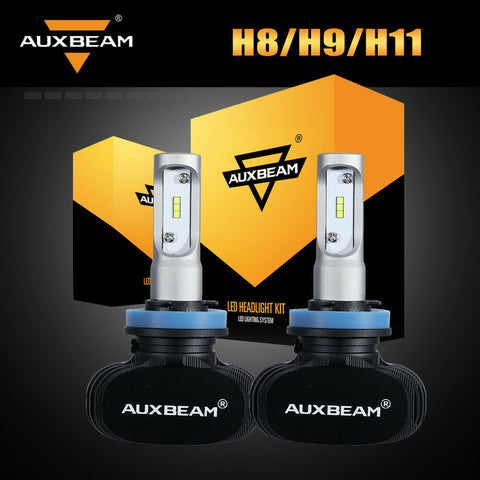 AUXBEAM H8 H9 H11 LED Headlight Kit High/Low Beam Bulb Super Bright 6500K 8000LM