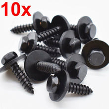 10pc 5mm License Plate Screw Screws Slotted Hex Head Self Drilling Tapping