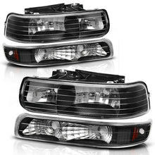 for 99-02 Silverado 00-06 Tahoe Suburban Headlights Headlamps Bumper Lamps Pair
