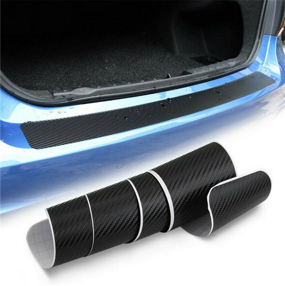 Universal Rear Guard Bumper Protector Trim Cover Sill Trunk Scuff Plate Rubbe