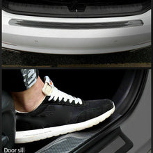 Car Carbon Fiber Stickers Auto Door Plate Cover Anti Scratch Sticker Accessories