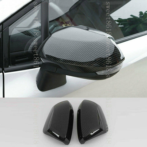 For Toyota Corolla 2020 2* Carbon Fiber Side Wing Mirrors Rear-view Mirror Cover
