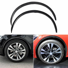 2PCS 28.7" Carbon Fiber Car Wheel Eyebrow Arch Trim Lips Fender Flares Protector