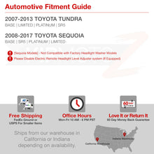 For 07-13 Toyota Tundra 2WD 4WD [TRD STYLE] Black Front Headlight Headlamp Black